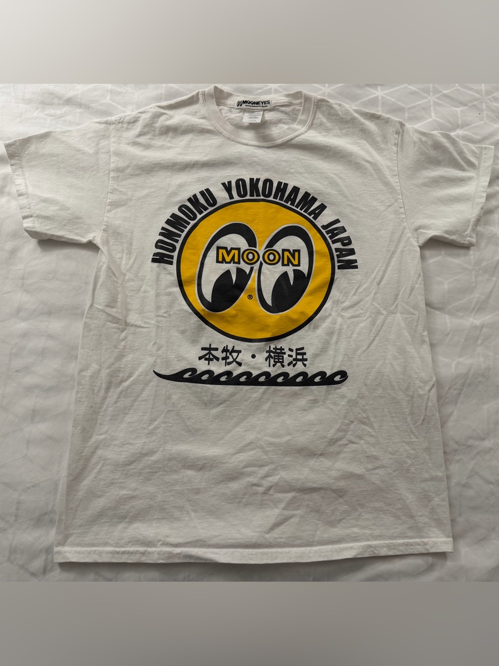 Mooneyes Shirt Vintage T-Shirt Mens Medium 100% Cotton Yokohama Japan Streetwear